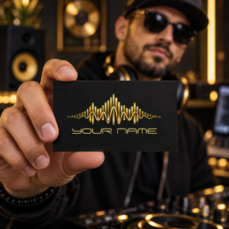 Visite Carte de DJ Equalizer Or