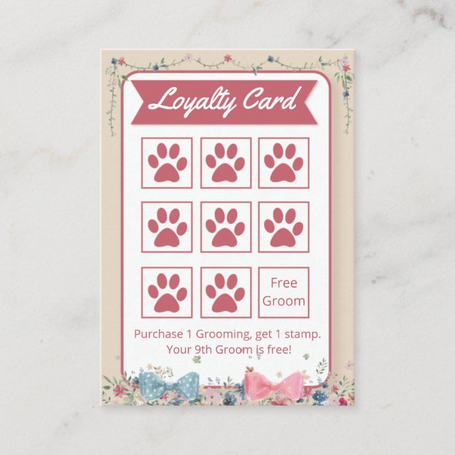 Visite Carte de fidélité adorable du fabricant de chiens (Devant)