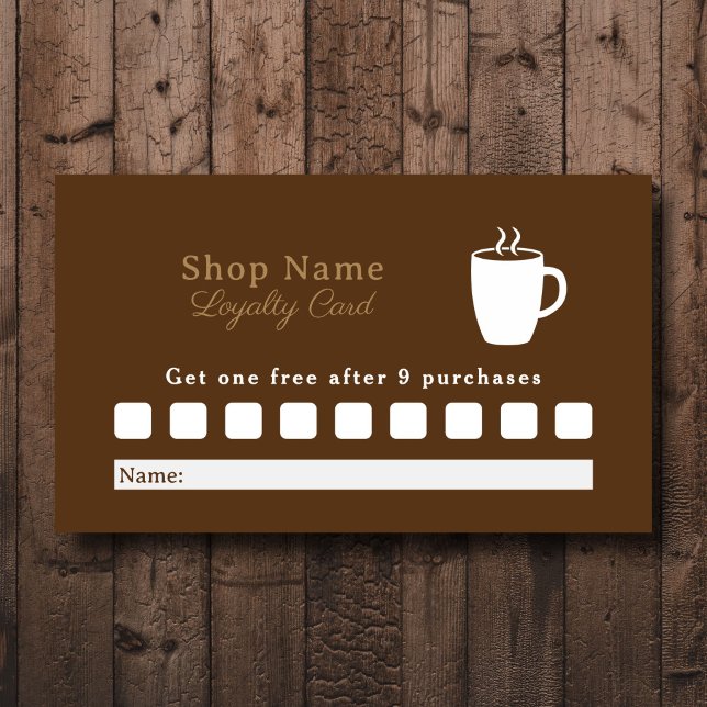 Visite Carte de fidélité au café (Coffee Loyalty Card)