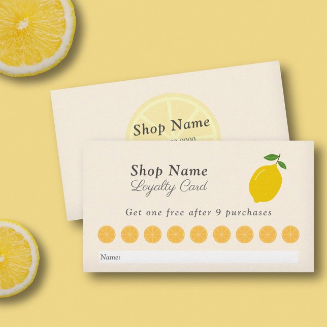 Visite Carte de fidélité au citron (Lemon Loyalty Card)