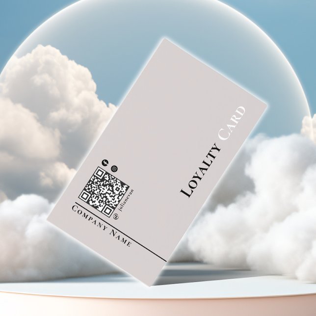 Visite Carte de fidélité Beige Neutre Moderne (Créateur téléchargé)