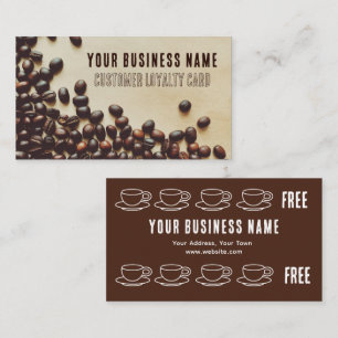 Visite Carte de fidélité client Coffee Bean