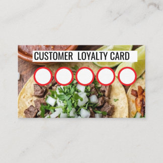 VISITE CARTE DE FIDÉLITÉ CLIENT - TAQUERIA