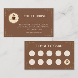 Visite Carte de fidélité de salon de café simple moderne