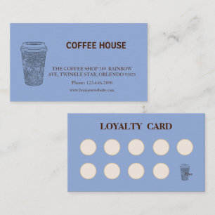 Visite Carte de fidélité de salon de café simple moderne