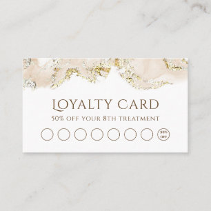 Visite carte de fidélité design marbré beige