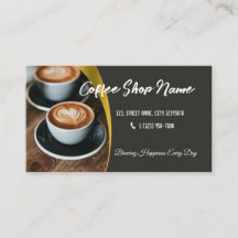 Carte de fidélité entreprise modifiable Café Coffe