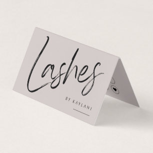 Visite Carte de fidélité et d'affaires pliée Brush Script