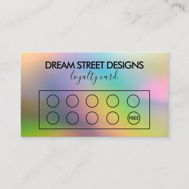 Visite Carte de fidélité Logo Personnalisée (Devant)