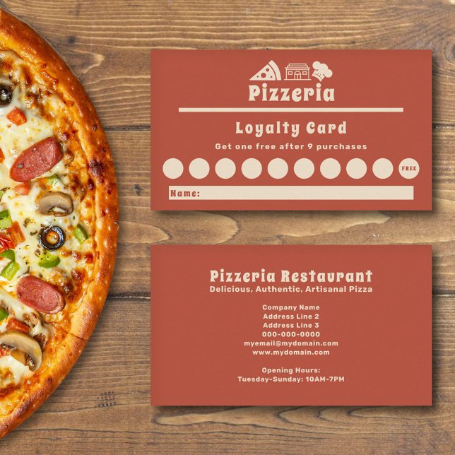 Visite Carte de fidélité Pizzeria (Pizzeria Loyalty Card)