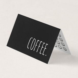 Visite carte de fidélité pliée pour café