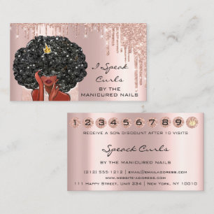 Visite Carte de fidélité Tarjeta De Visita 10 Poils Cou