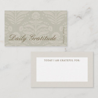 Visite Carte de gratitude quotidienne à motif floral inte
