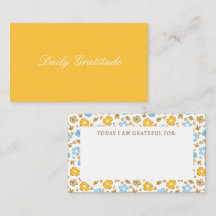 Carte de gratitude quotidienne florale champêtre c