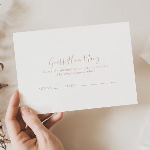 Visite Carte de jeu minimaliste en rose gold pour deviner