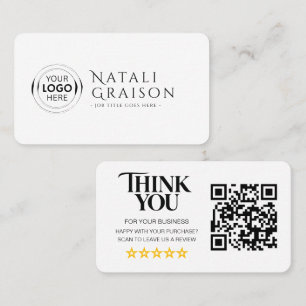 Visite Carte de lien de révision de code QR de critiques 