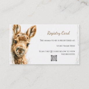 Visite Carte de liste de naissance pour Baby Shower Woodl
