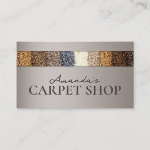 Visite Carte de magasin simple de tapis gris