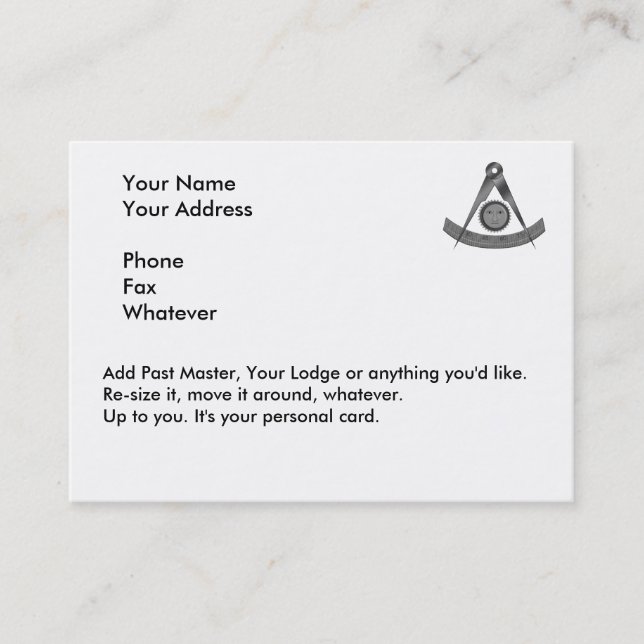 Visite Carte de maîtres passés (Devant)