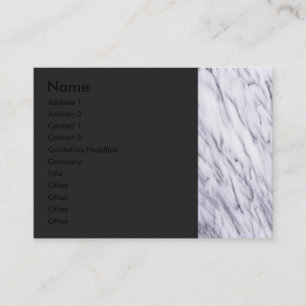 Visite Carte de marbre blanche de profil de frontière