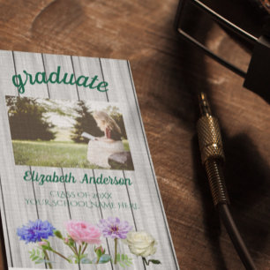 Visite Carte de nom de fête de jardin de graduation