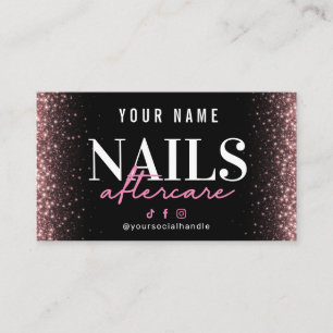 Visite Carte de parties scintillant Gold Nails