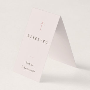 Visite Carte de placement réservé religieux Grace Blush