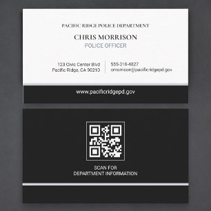 Visite Carte de police QR Code de l'agent de la force pub