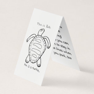 Visite Carte de polisson de stationnement de tortue de