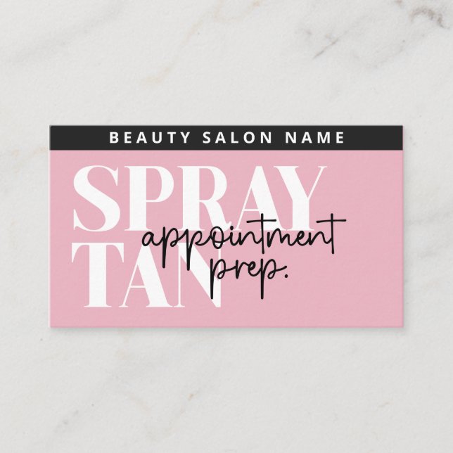 Visite Carte de préparation de bronzage moderne modifiabl (Devant)