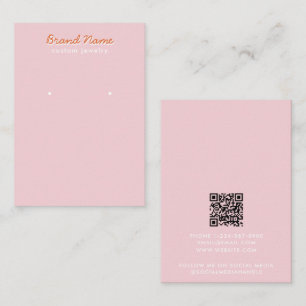 Visite Carte de Présentation de Bijoux à Script Rose Mini