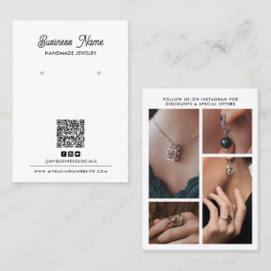 Visite Carte de Présentation de Boucles d'Oreilles avec 4