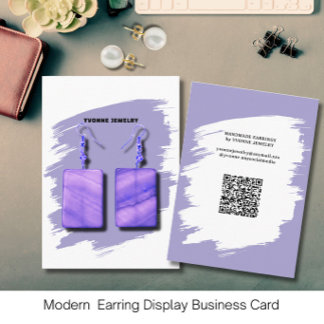 Visite Carte de Présentation de Boucles d'Oreilles Modern
