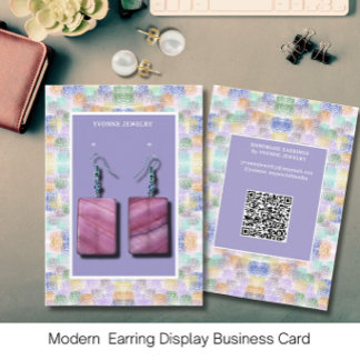 Visite Carte de Présentation de Boucles d'Oreilles Modern