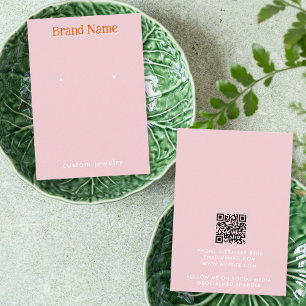Visite Carte de Présentation de Boucles d'Oreilles Rose O