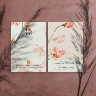 Visite Carte de présentation de fleurs sauvages rose po