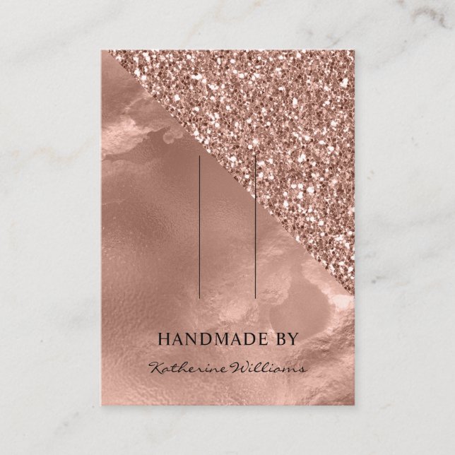 Visite Carte de présentation pour pince à cheveux | Rose  (Devant)