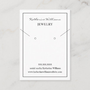 Visite Carte de présentation simple pour collier et boucl