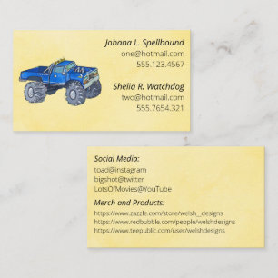 Visite Carte de présentation sociale jaune - ramassage
