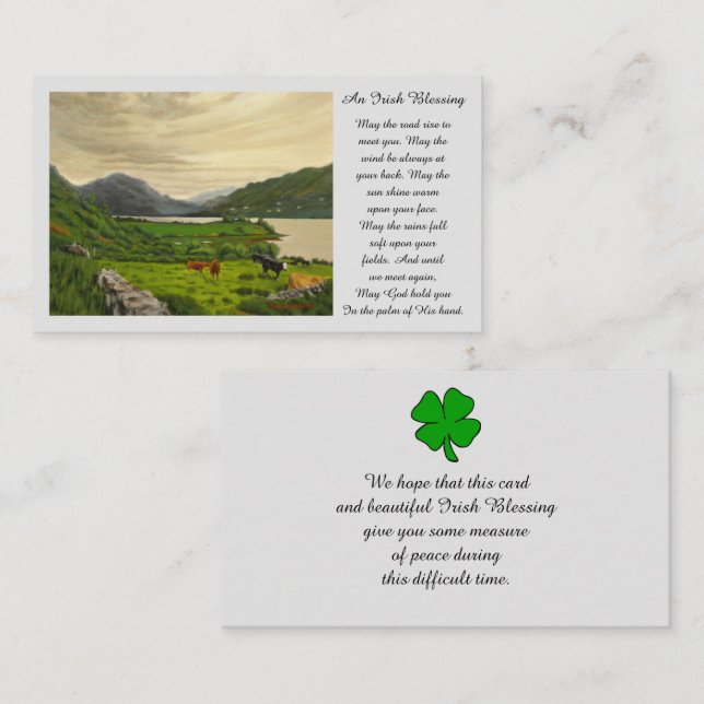 Visite Carte de prière commémorative (Devant / Derrière)