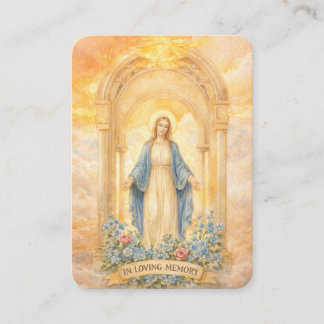 Visite Carte de prière commémorative catholique souvenir