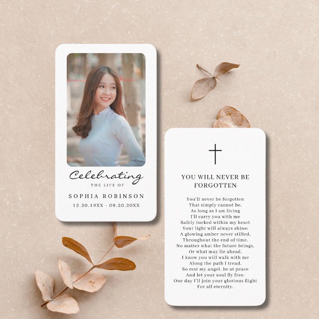 Visite Carte de prière commémorative de la fête de la vie (Créateur téléchargé)