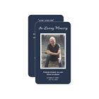 Carte de prière commémorative de la photo funérair