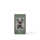 Carte de prière commémorative de la photo funérair