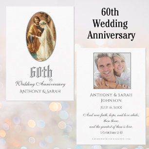 Visite Carte de prière d'anniversaire de mariage religieu
