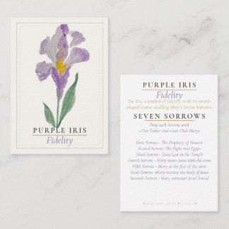 Visite Carte de prière du jardin marianiste à l'iris pour