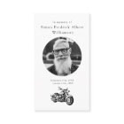 Carte de prière photo mémorial de motard