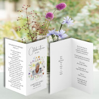 Carte de prière photo pour la fête de la vie des f