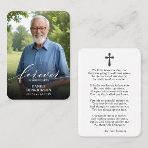 Visite Carte de prière photo pour toujours dans nos coeur