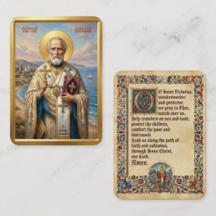 Visite carte de prière Saint Nicolas